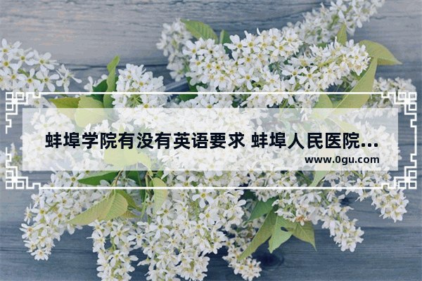 蚌埠学院有没有英语要求 蚌埠人民医院招聘英语考试