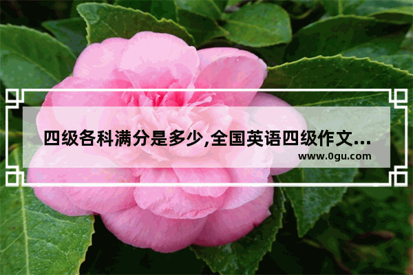 四级各科满分是多少,全国英语四级作文满分多少