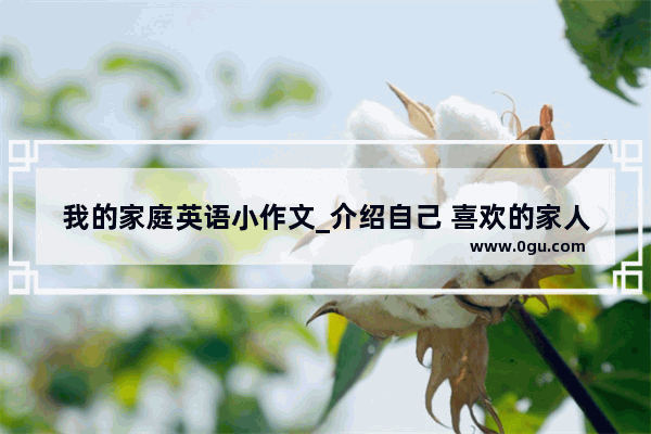 我的家庭英语小作文_介绍自己 喜欢的家人 英语作文儿