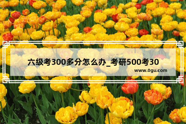 六级考300多分怎么办_考研500考300分难吗