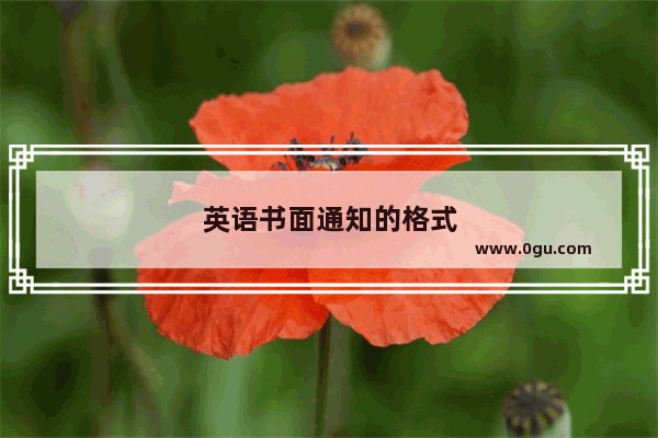 英语书面通知的格式