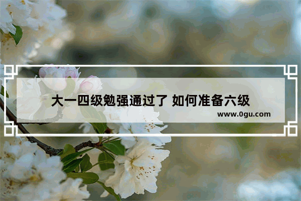 大一四级勉强通过了 如何准备六级