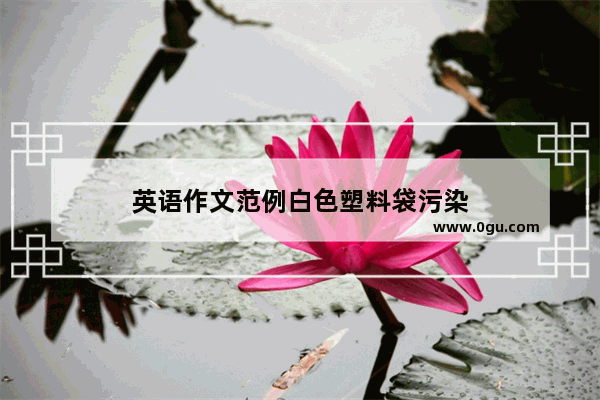 英语作文范例白色塑料袋污染