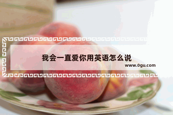 我会一直爱你用英语怎么说