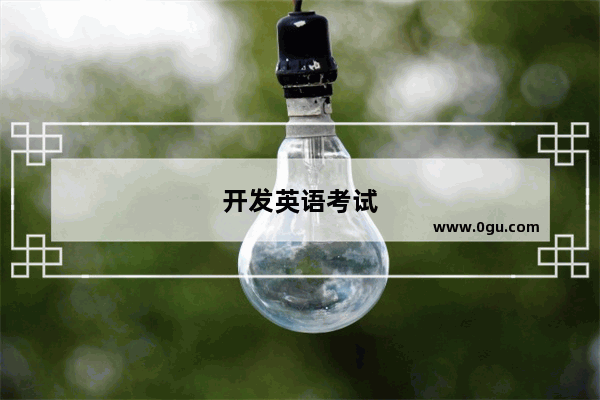 开发英语考试