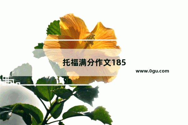 托福满分作文185