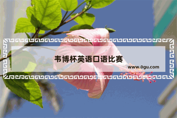 韦博杯英语口语比赛