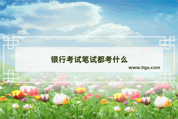 银行考试笔试都考什么