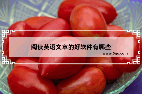 阅读英语文章的好软件有哪些