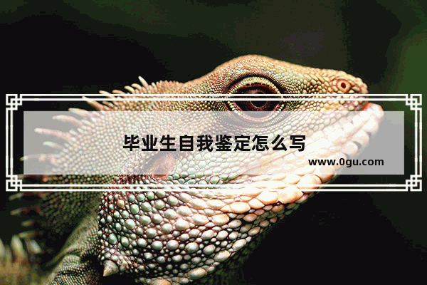 毕业生自我鉴定怎么写