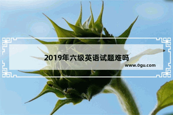 2019年六级英语试题难吗