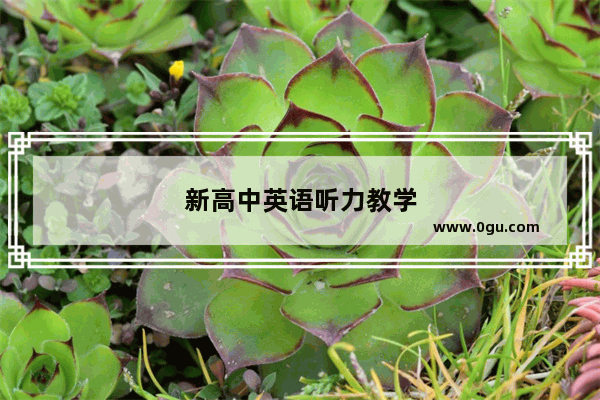新高中英语听力教学