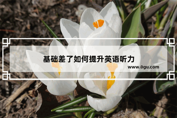 基础差了如何提升英语听力