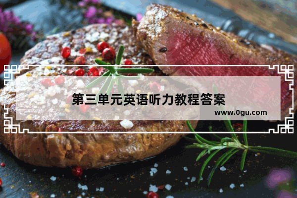 第三单元英语听力教程答案