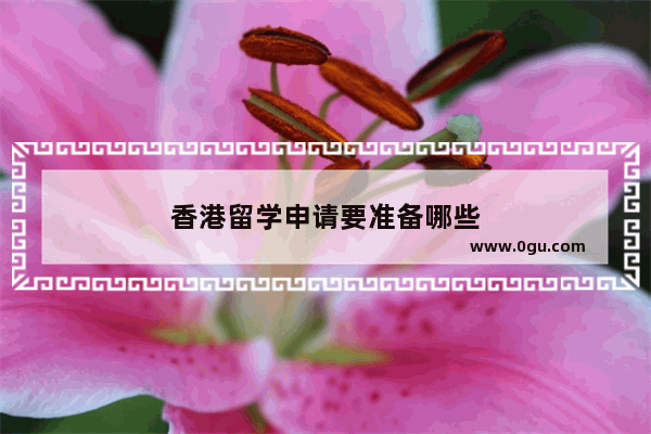 香港留学申请要准备哪些