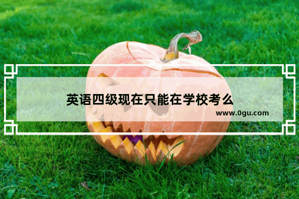 英语四级现在只能在学校考么