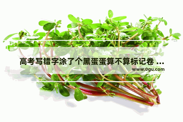 高考写错字涂了个黑蛋蛋算不算标记卷 急急急