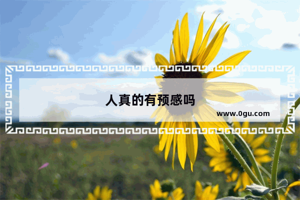 人真的有预感吗