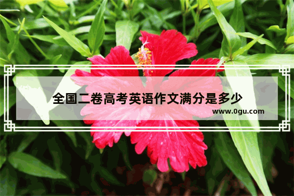 全国二卷高考英语作文满分是多少