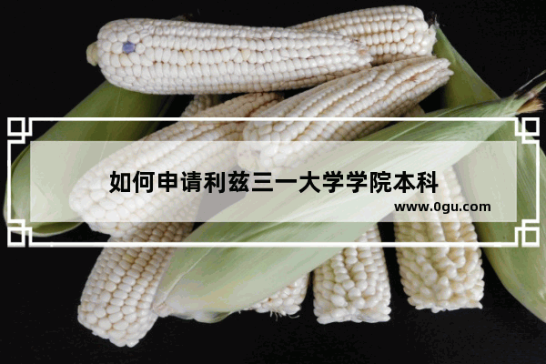 如何申请利兹三一大学学院本科