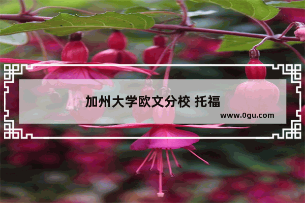 加州大学欧文分校 托福