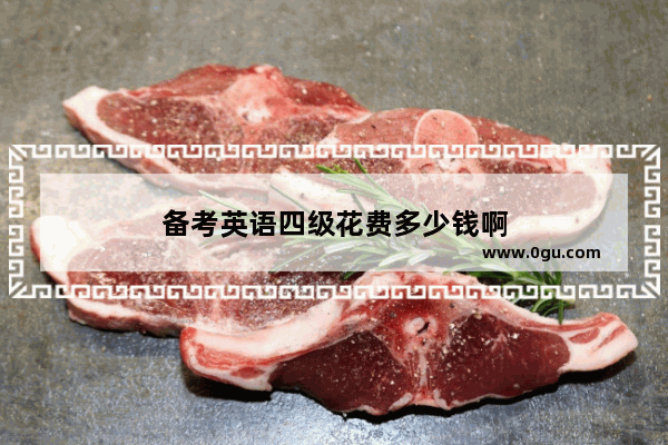备考英语四级花费多少钱啊
