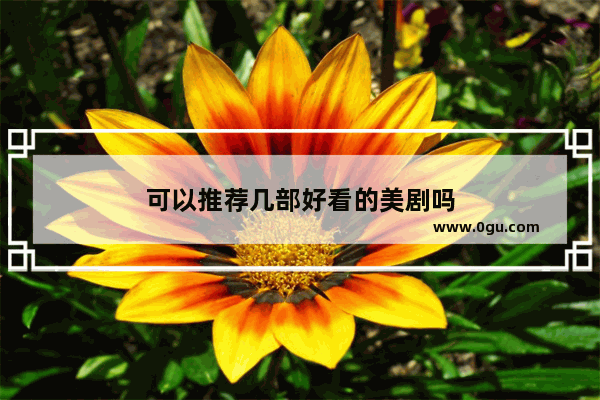 可以推荐几部好看的美剧吗