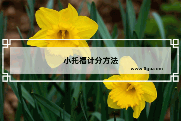 小托福计分方法