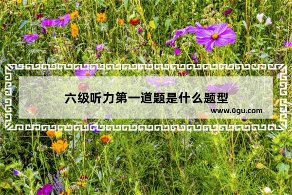 六级听力第一道题是什么题型