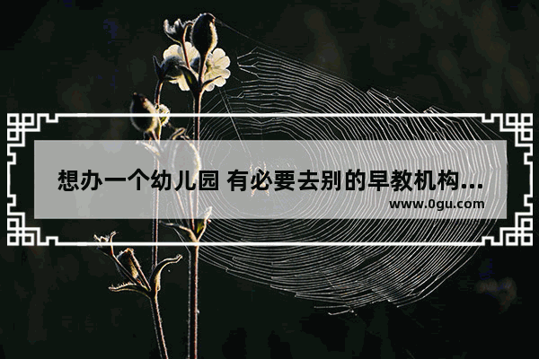 想办一个幼儿园 有必要去别的早教机构学习吗