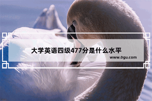 大学英语四级477分是什么水平