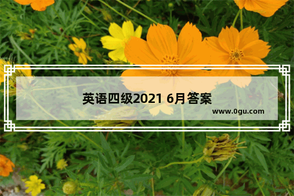 英语四级2021 6月答案