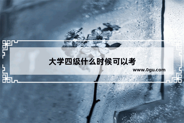 大学四级什么时候可以考