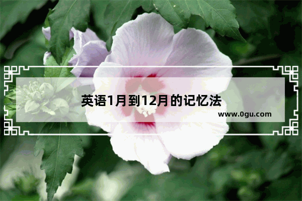 英语1月到12月的记忆法