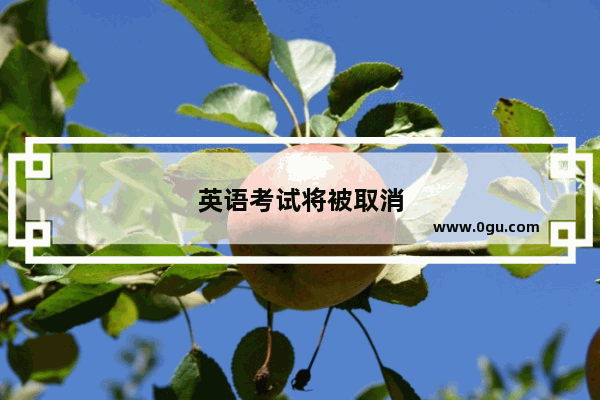 英语考试将被取消