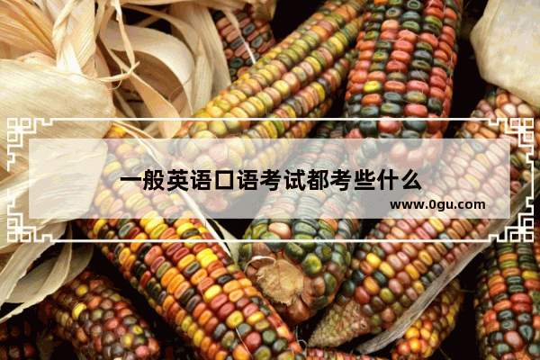 一般英语口语考试都考些什么