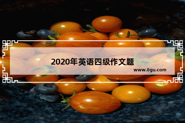 2020年英语四级作文题