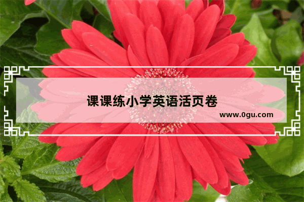 课课练小学英语活页卷