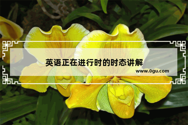 英语正在进行时的时态讲解