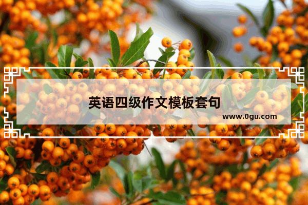 英语四级作文模板套句
