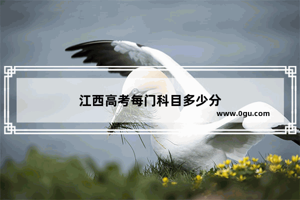 江西高考每门科目多少分