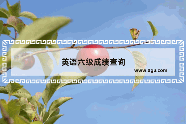 英语六级成绩查询