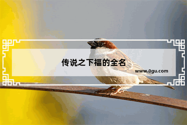 传说之下福的全名
