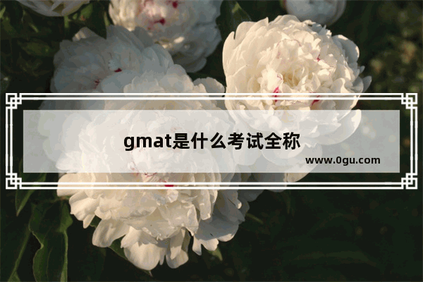 gmat是什么考试全称