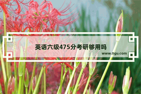 英语六级475分考研够用吗