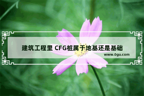 建筑工程里 CFG桩属于地基还是基础