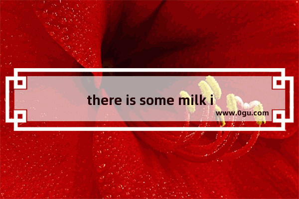 there is some milk in the bottle这句话对吗