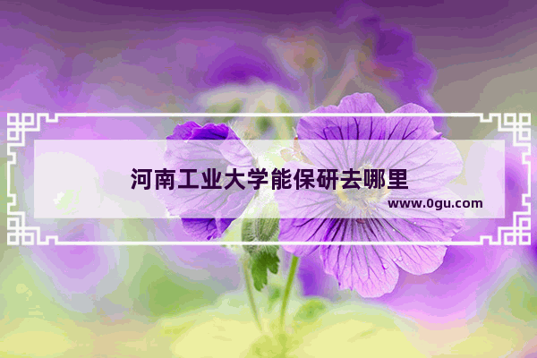 河南工业大学能保研去哪里
