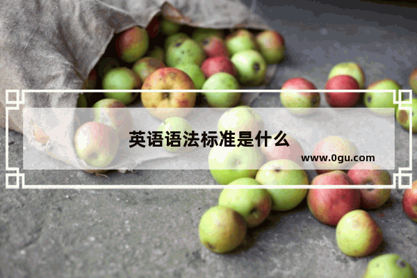 英语语法标准是什么
