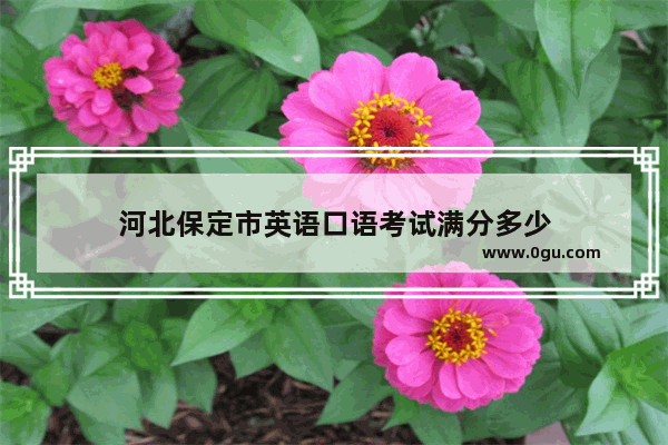 河北保定市英语口语考试满分多少
